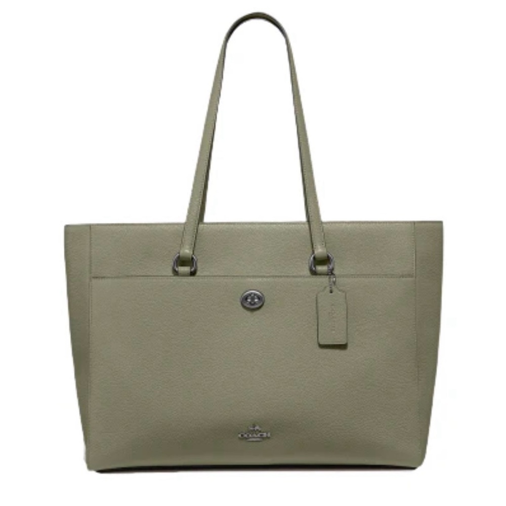 Coach Sage Green Leather Tote